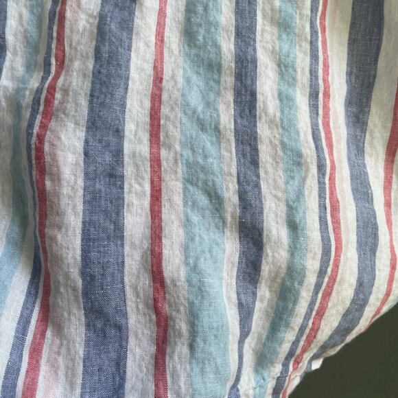 L.L. Bean Women's Linen Striped Beach Hoodie Large - Picture 6 of 8